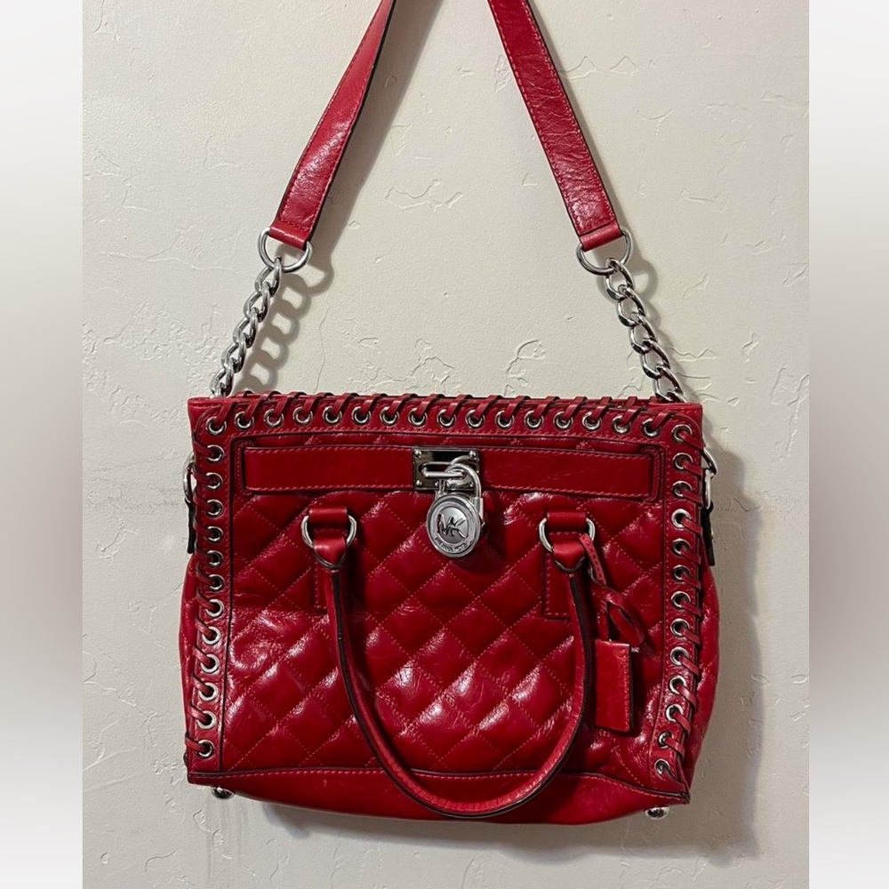 rare limited edition micheal kors hippie gromet quilted hamilton